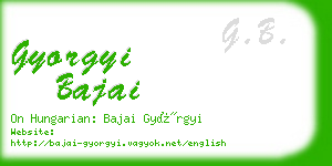 gyorgyi bajai business card